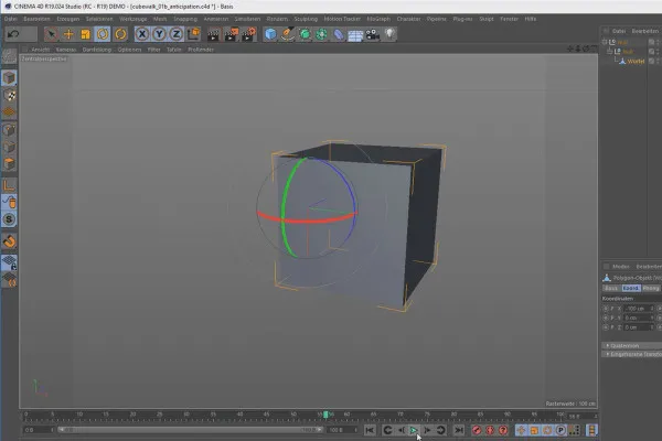 3D-Animation erstellen in Cinema 4D: 2.4 Anticipation