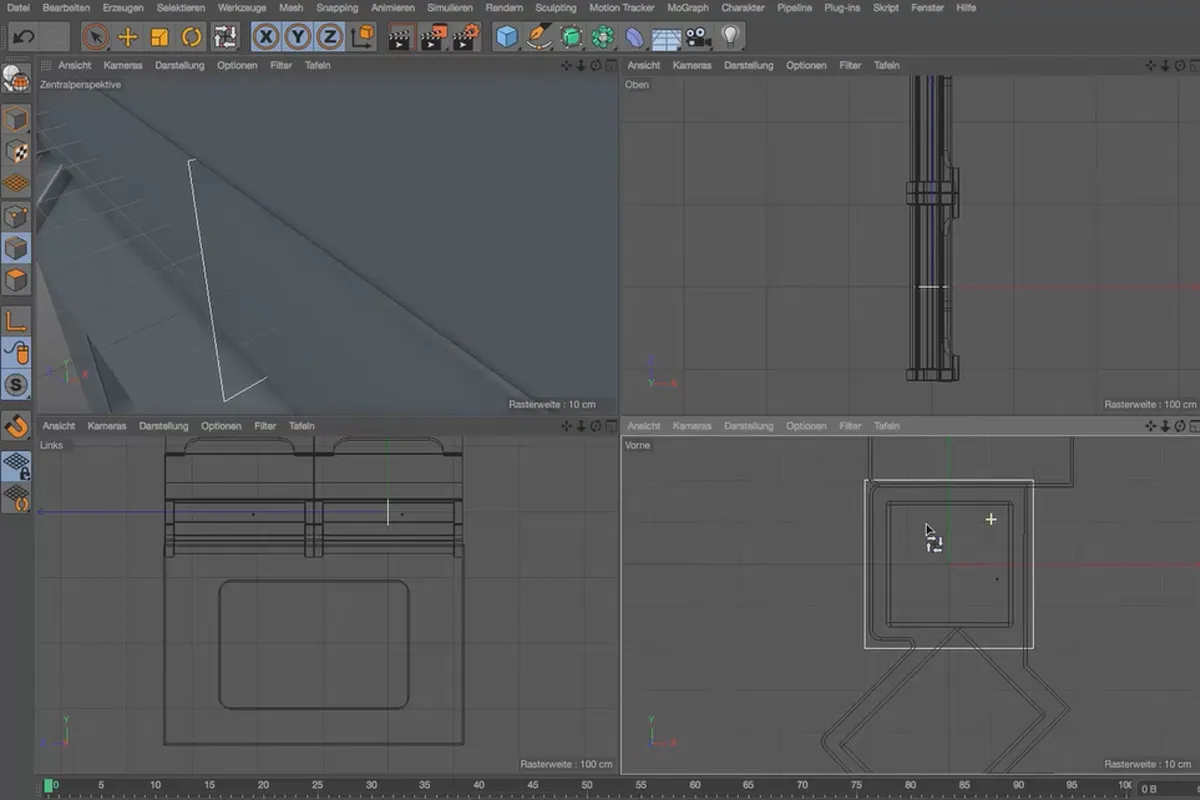 Practică în Cinema 4D - Modelarea și iluminarea unei stații spațiale: 05 rame de fereastră.