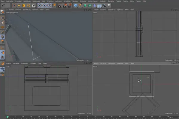 Practică în Cinema 4D - Modelarea și iluminarea unei stații spațiale: 05 rame de fereastră.