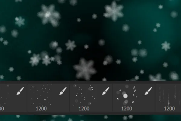 Photoshop-Pinsel für Schneeflocken – Version 4