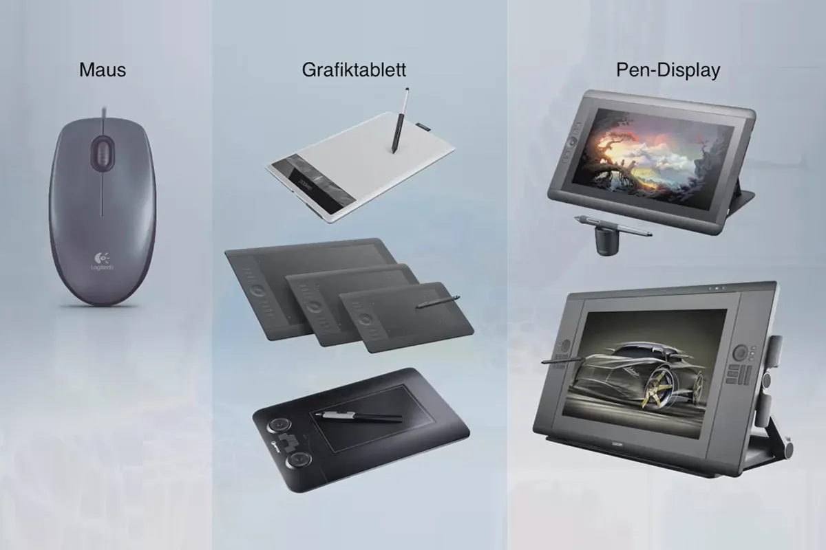 Editare digitală de imagini pentru artiști Airbrush: Hardware - ușurința de utilizare cu maus, tabletă grafică sau display pen.