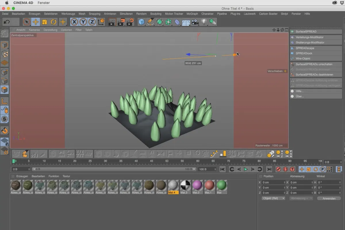 Laubwerk für Cinema 4D: Einführung in SurfaceSPREAD Teil 3
