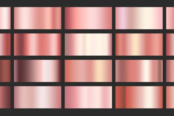 Photoshop-Farbverlauf: 20 Gradients in Rosé-Gold für Metalleffekte zum Download