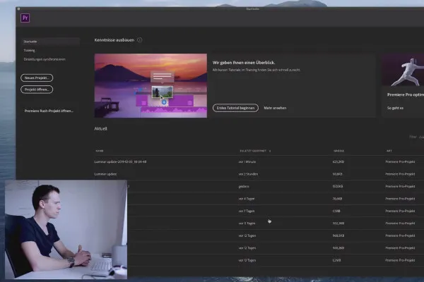 Premiere Pro CC-Tutorial: 2.2 | Projekt erstellen