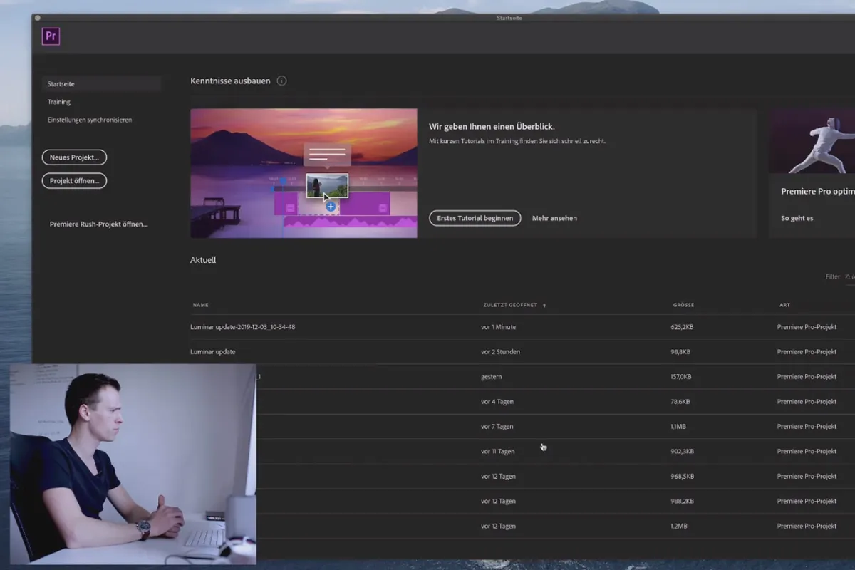 Premiere Pro CC-Tutorial: 2.2 | Projekt erstellen