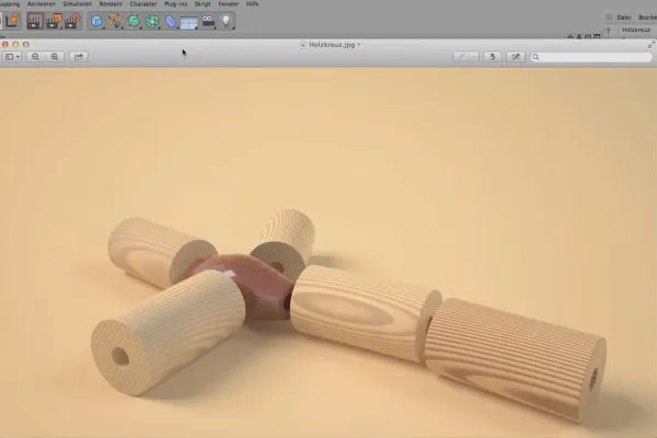 Shader und Texturen - Materialerstellung in CINEMA 4D: Holzkreuz