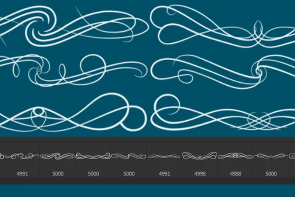 Das große Pinsel-Paket – verzierte Linien, Rahmen und Ornamente 6