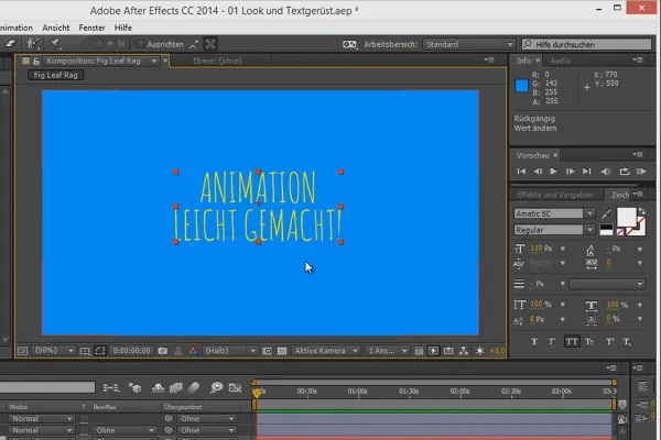 Animation leicht gemacht: Das Textflackern