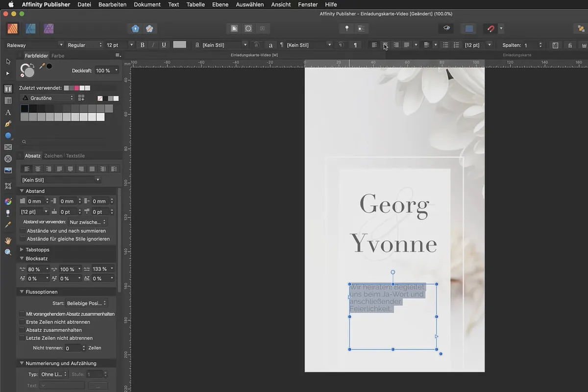 Affinity Publisher Grundlagen-Tutorial: 06 | Grafiktext, Rahmentext und Fülltexte