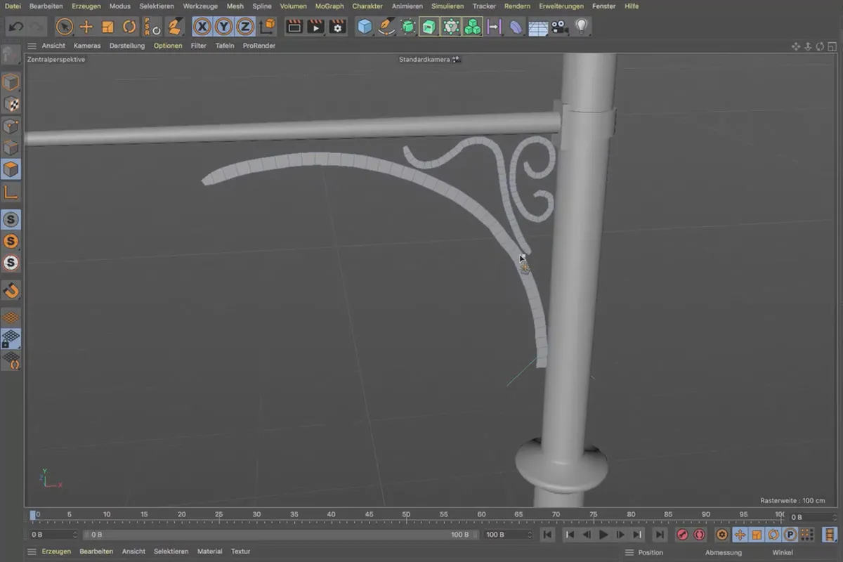 Cinema 4D-Tutorial "Underground": 1.19 Polygonstift