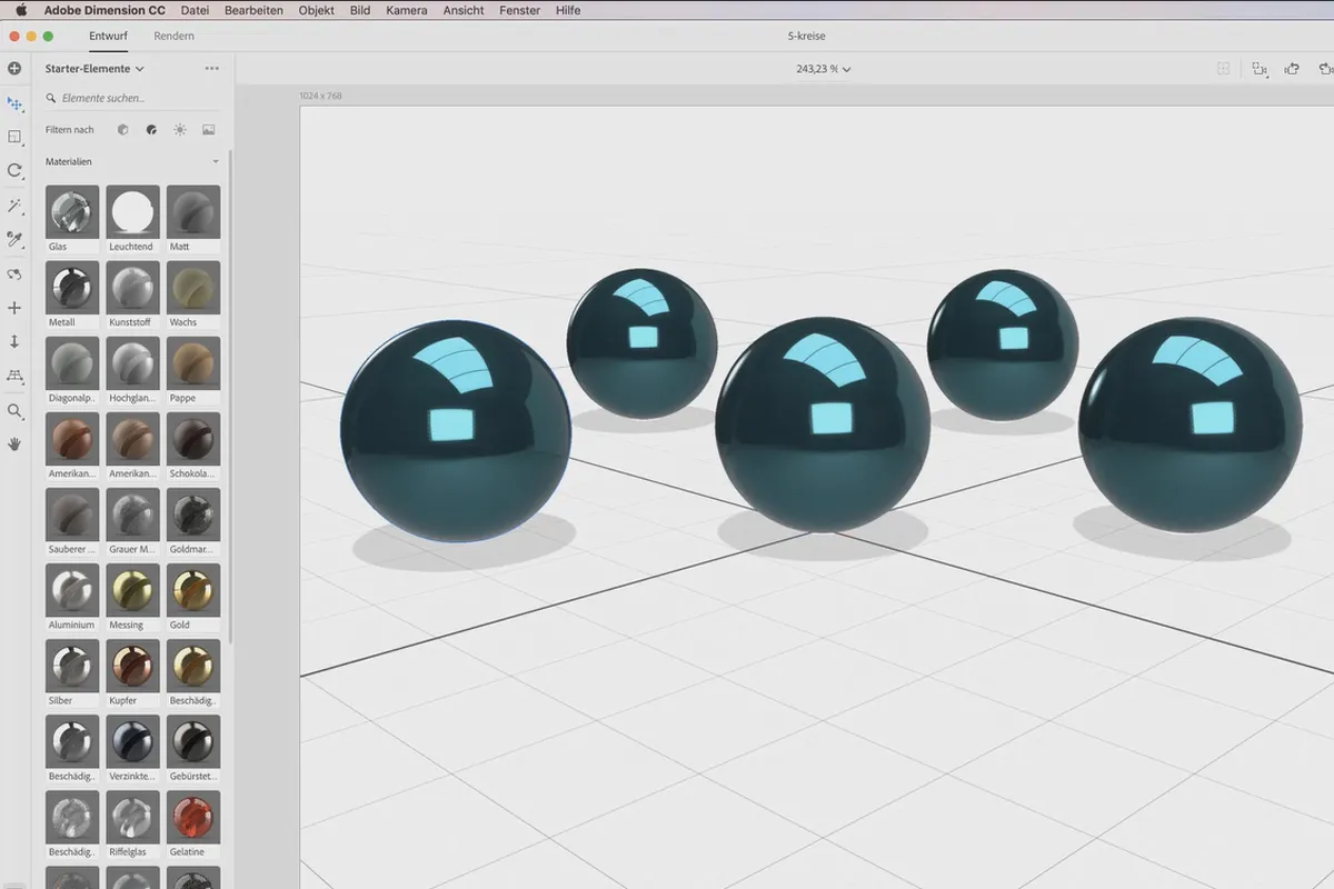 Adobe Dimension CC-Tutorial: 07 | Die Eigenheiten von Material und wie man es selbst fotografiert