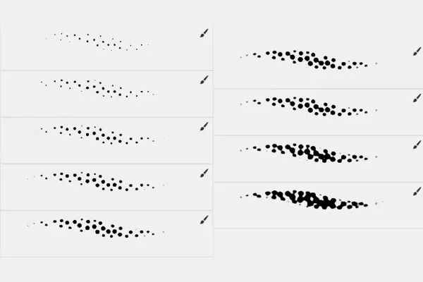 Pinsel für Halbtonraster-Effekte in Photoshop: stochastisch verteilte Punkte