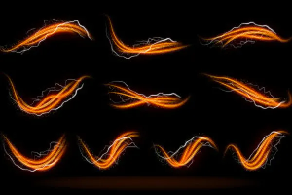 Glowing Light Trails für Photoshop und Affinity Photo – verschlungene Lichtspuren 1