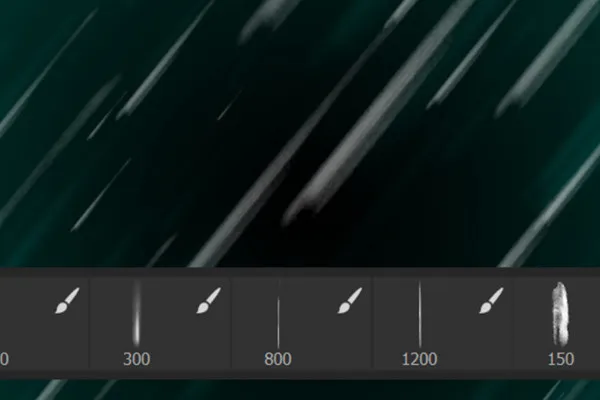 Photoshop-Pinsel für Regen – Version 1
