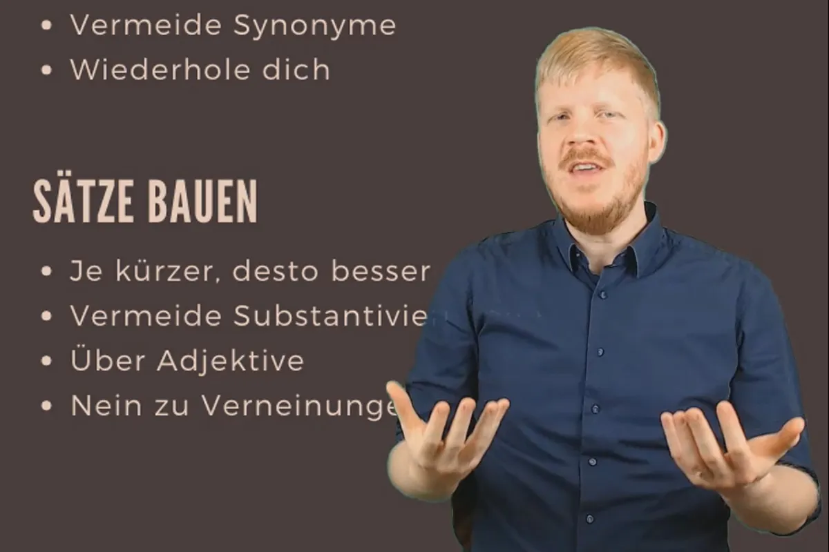 Texte schreiben lernen: 3.1 Sätze bauen