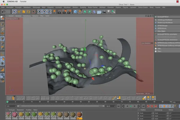 Laubwerk für Cinema 4D: Einführung in das SPREADscape-Objekt von SurfaceSPREAD