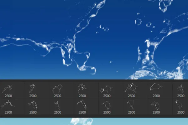 Pinsel-Set Wasserbilder, Wasserspritzer, Wassertropfen: Brushes für Photoshop, GIMP & Co 8
