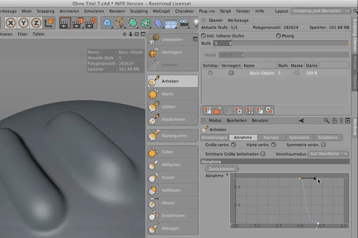 Sculpting in CINEMA 4D - Grundlagen: Teil 08 - Abnahme