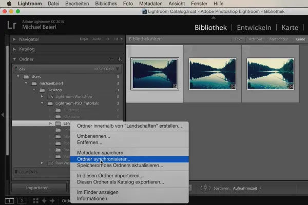 Lightroom pentru începători și avansați: 02 - Import - 2.4 - Sincronizare