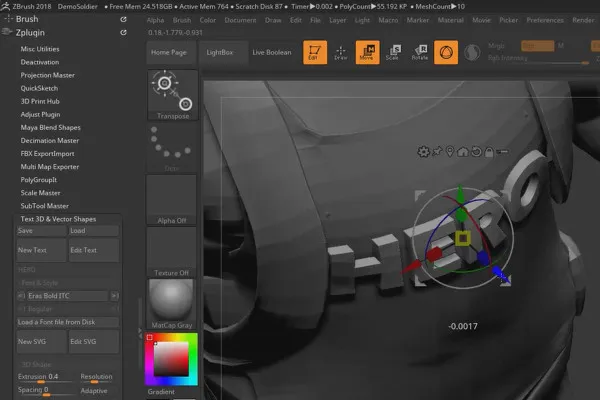 ZBrush 2018 und 4R8 – Video-Training zu den Updates: 5.2 Miniprojekt: Hero