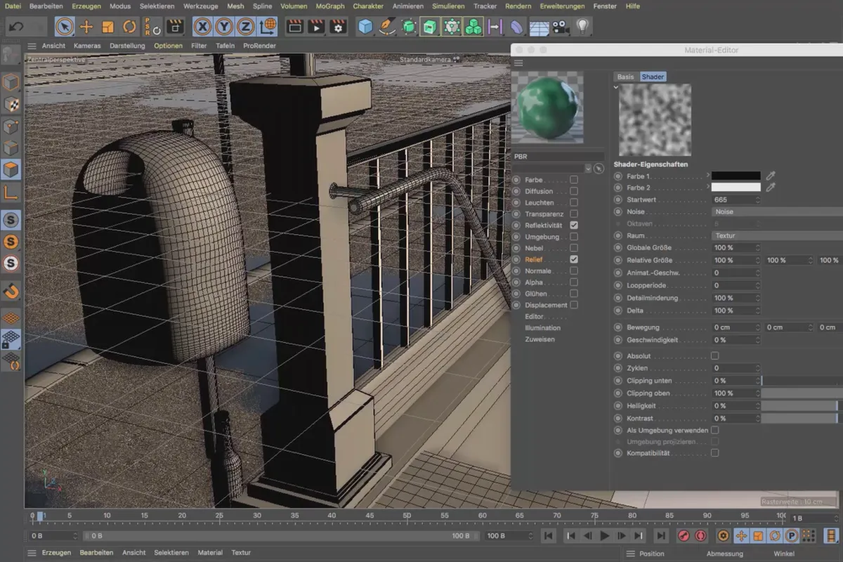 Cinema 4D-Tutorial "Underground": 2.6 Lack