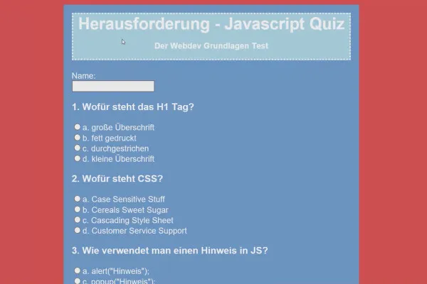 Antrenamentul ultimativ pentru JavaScript și jQuery – 1.9 Provocare: Quiz, Partea 1