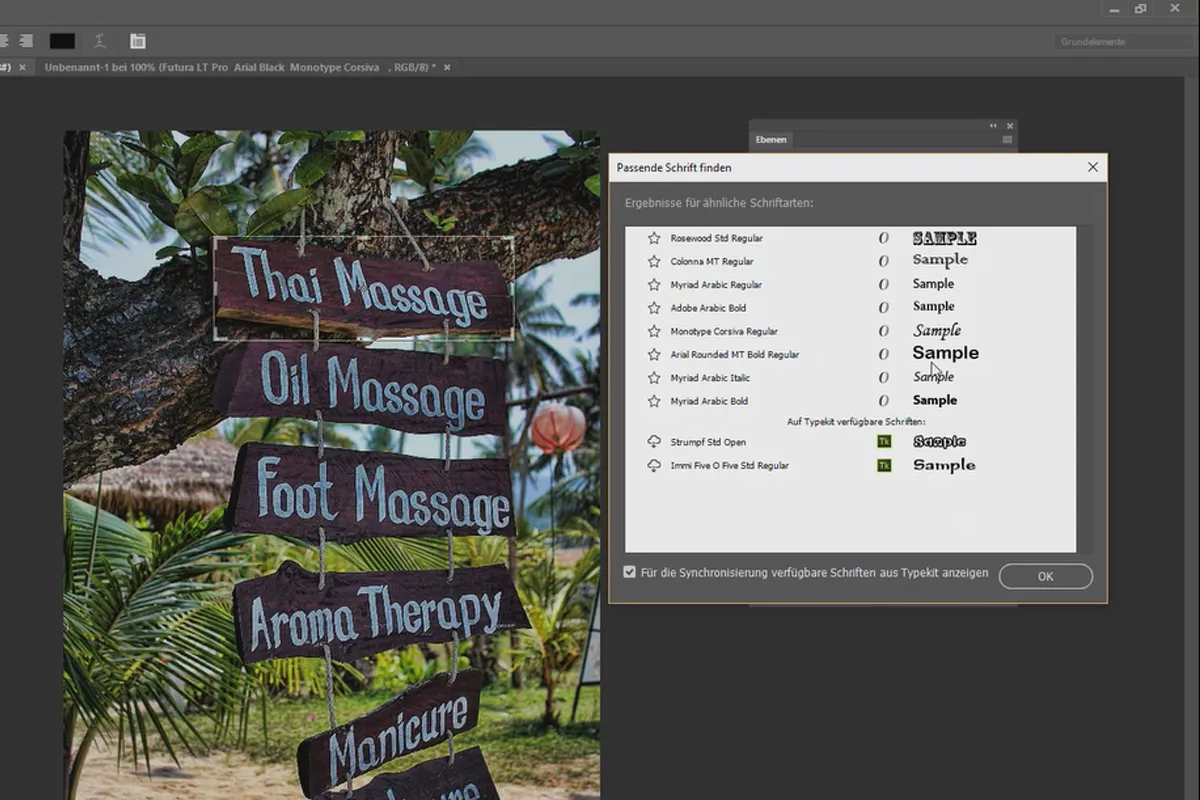 Neues in der Creative Cloud: Photoshop CC 2015.5 (Juni 2016) – 03 Passende Schriften finden und verbesserter Glyphen-Umgang