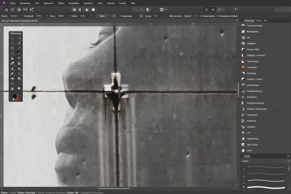 Affinity Photo – kreative Bildbearbeitung mit Overlays: 09 | Foto auf Plakatleinwand