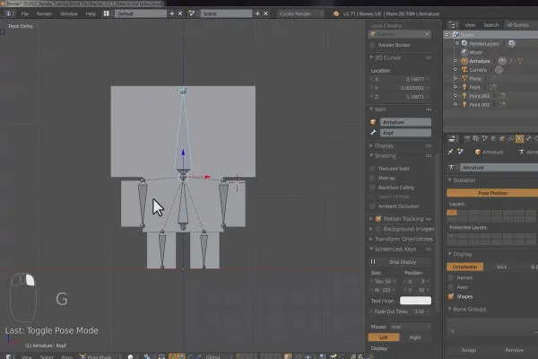 Das Praxis-Training für Blender-Einsteiger – 2.6 Cubecraft-Charakter: Rigging