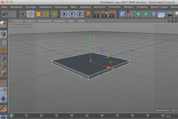 Cinema 4D meets Photoshop: I - 2.01. Szene modellieren: Zentralbasis anlegen
