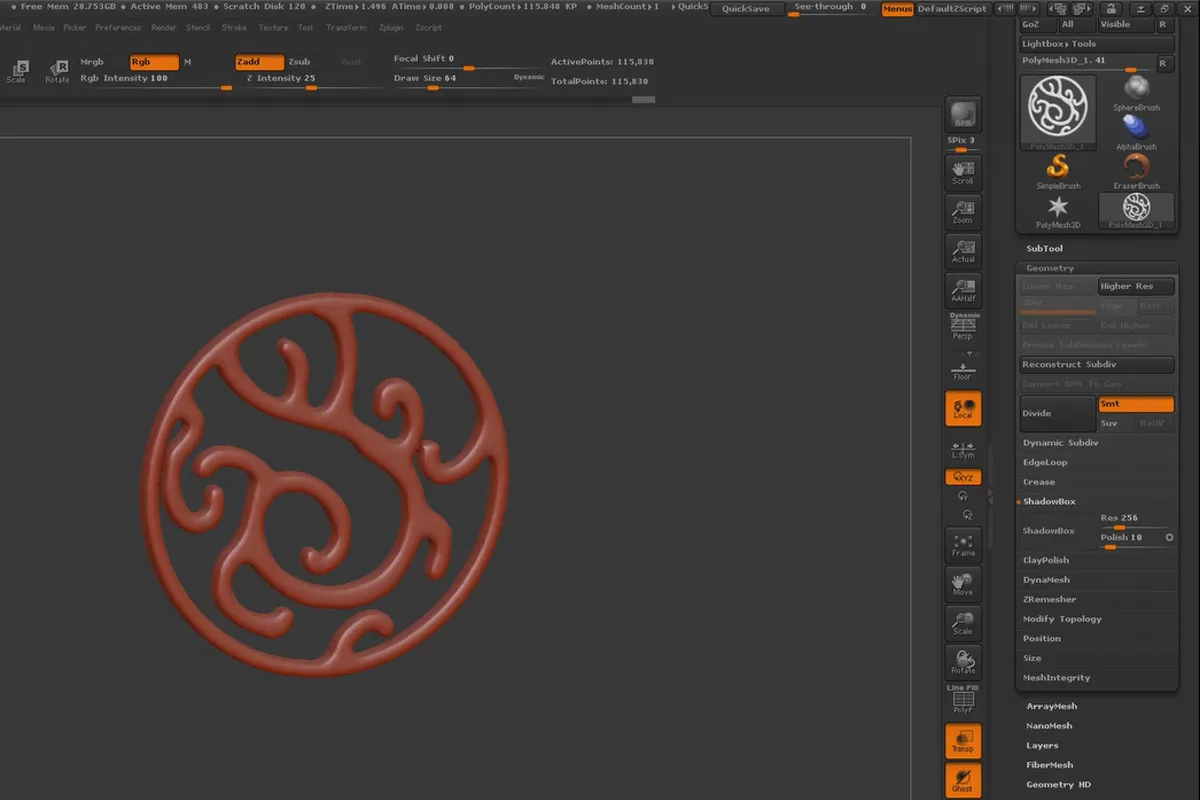 ZBrush pentru începători: 3.4 Shadowbox