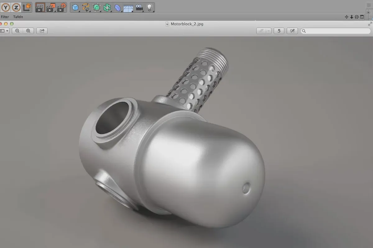Shader und Texturen - Materialerstellung in CINEMA 4D: Motorblock