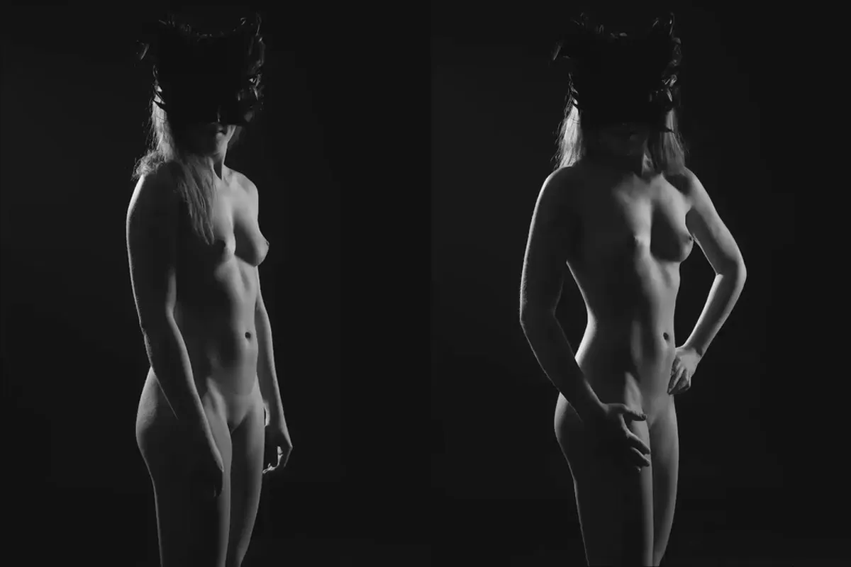 Fotografie clasică de nud în lumină de studio profesională - 3.2 Clasic alb-negru: Fotografii de la întregul corp