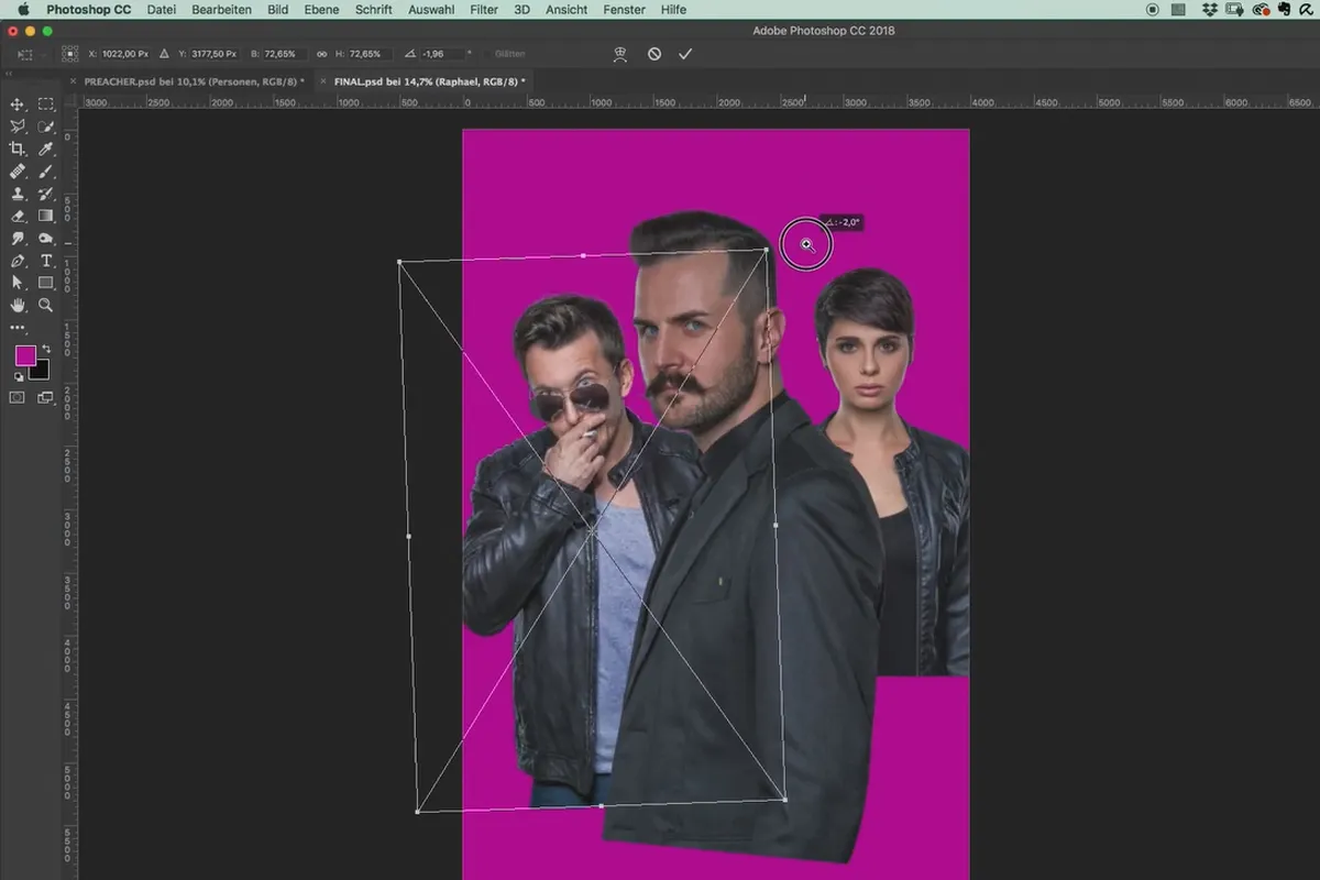 A crea un poster de film în stilul Preacher - Sesiune foto și tutorial de Photoshop: asamblați 10 portrete.