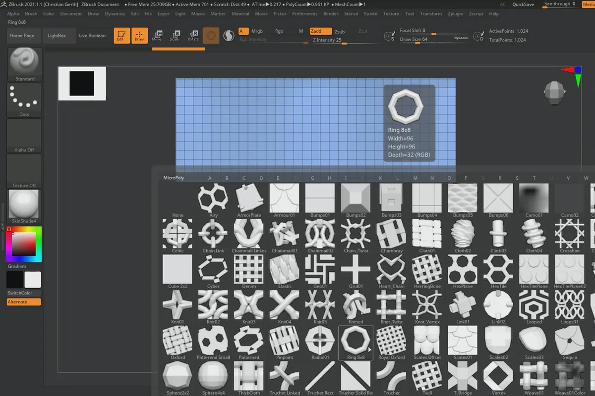 ZBrush 2021 – Video-Training zu den Updates:  10 | MicroPoly