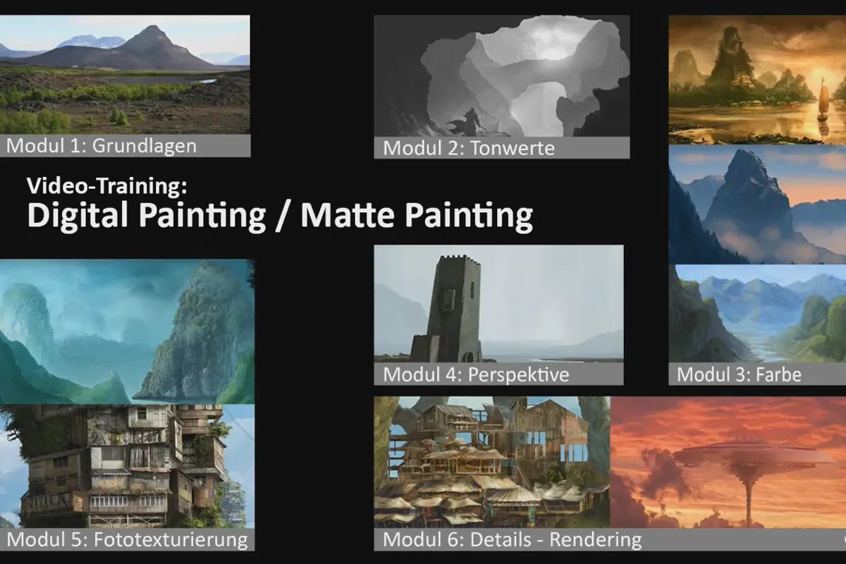 Digital Painting & Matte Painting: Trainingsübersicht