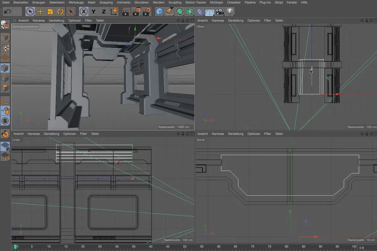 Practică în Cinema 4D - Modelarea și iluminarea unei stații spațiale: 10 elemente de conexiune