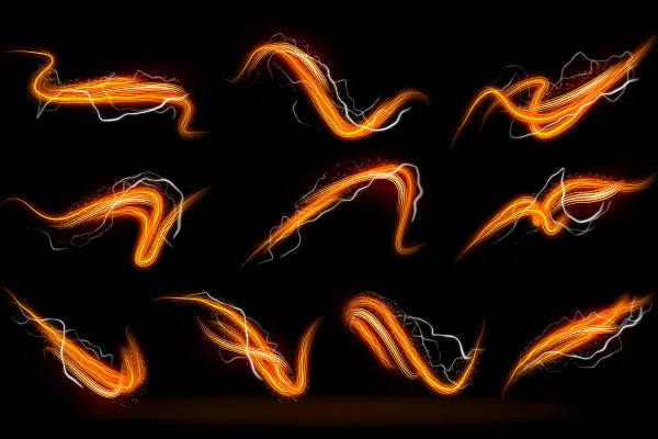 Glowing Light Trails für Photoshop und Affinity Photo – verschlungene Lichtspuren 4