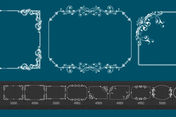 Das große Pinsel-Paket – verzierte Linien, Rahmen und Ornamente 11