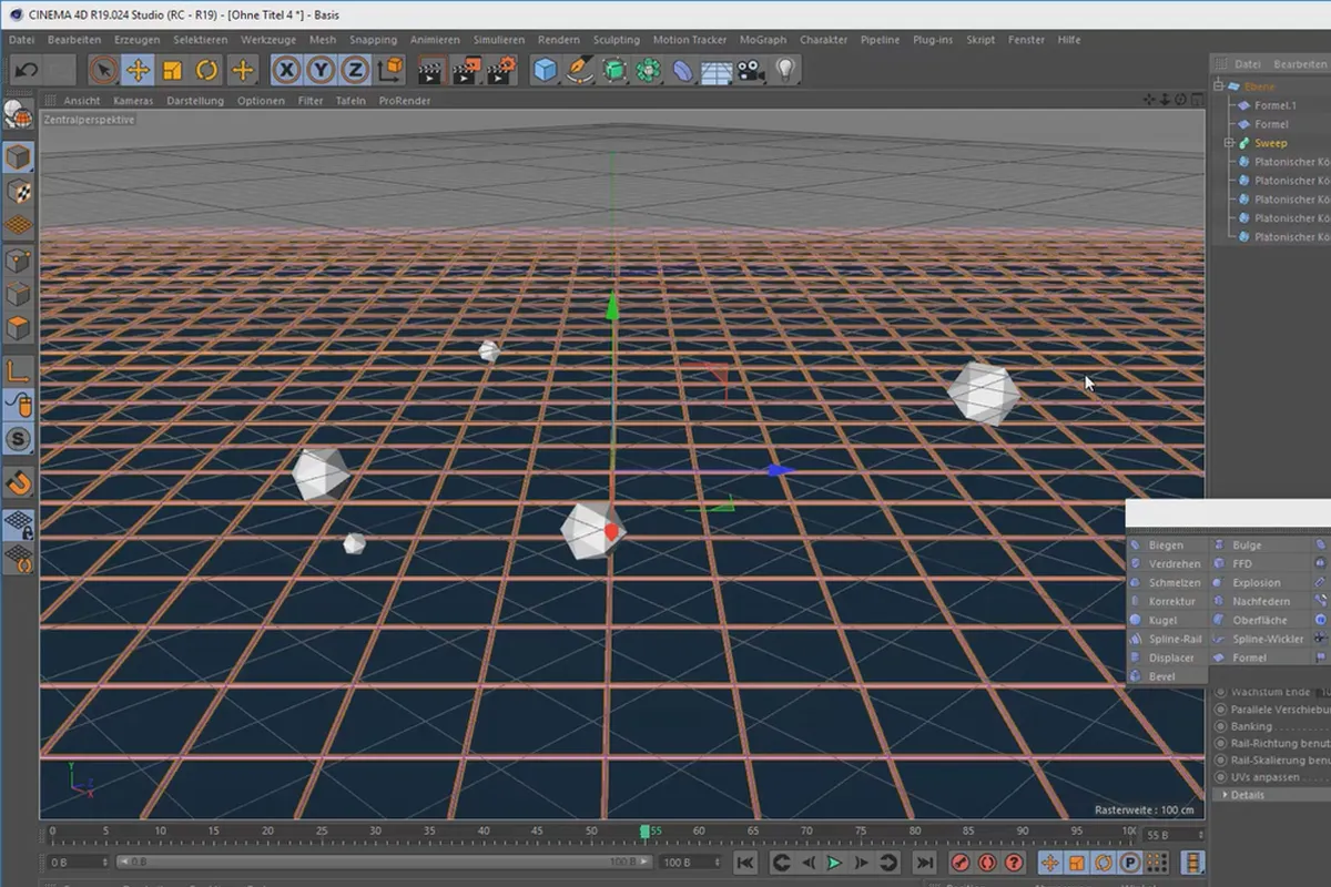 3D-Animation erstellen in Cinema 4D: 3.3 Animation mit Deformern