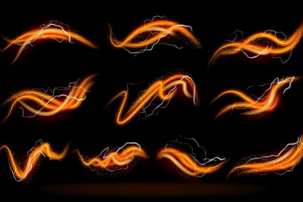 Glowing Light Trails für Photoshop und Affinity Photo – verwirbelte Lichtspuren