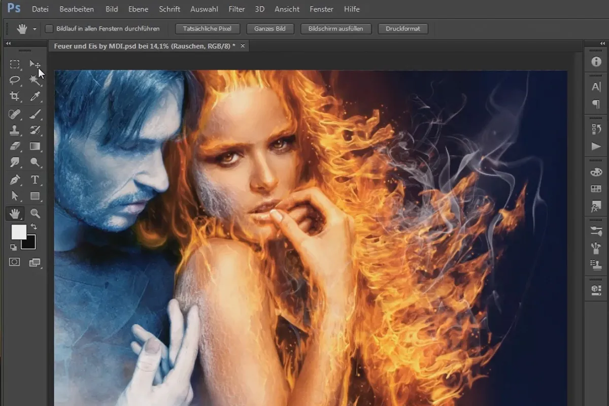 Photoshop-Composing - Feuer und Eis - Teil 12: Die finalen Schritte