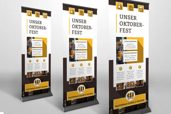 Design-Vorlage für ein auffallendes Roll-up (Vol. 2) – Version 1