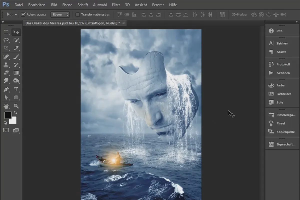 Compoziția Photoshop - Oracolul mării - Partea 12: Pasul final