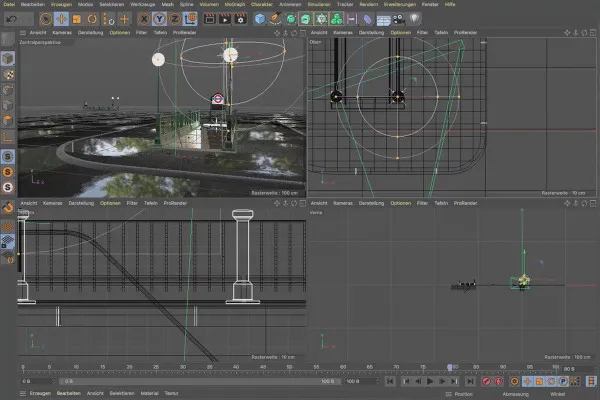 Cinema 4D-Tutorial "Underground": 3.2 Rundstrahler