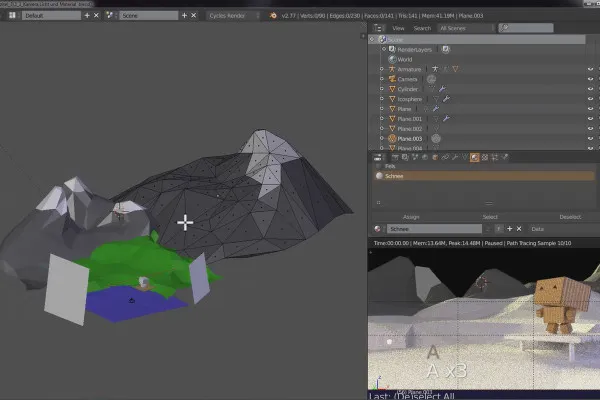 Das Praxis-Training für Blender-Einsteiger – 3.3 Landschaft: Beleuchtung