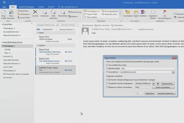 Besser in Outlook: Werde zum Office-Helden – 14 Regeln zum Verwalten von E-Mails