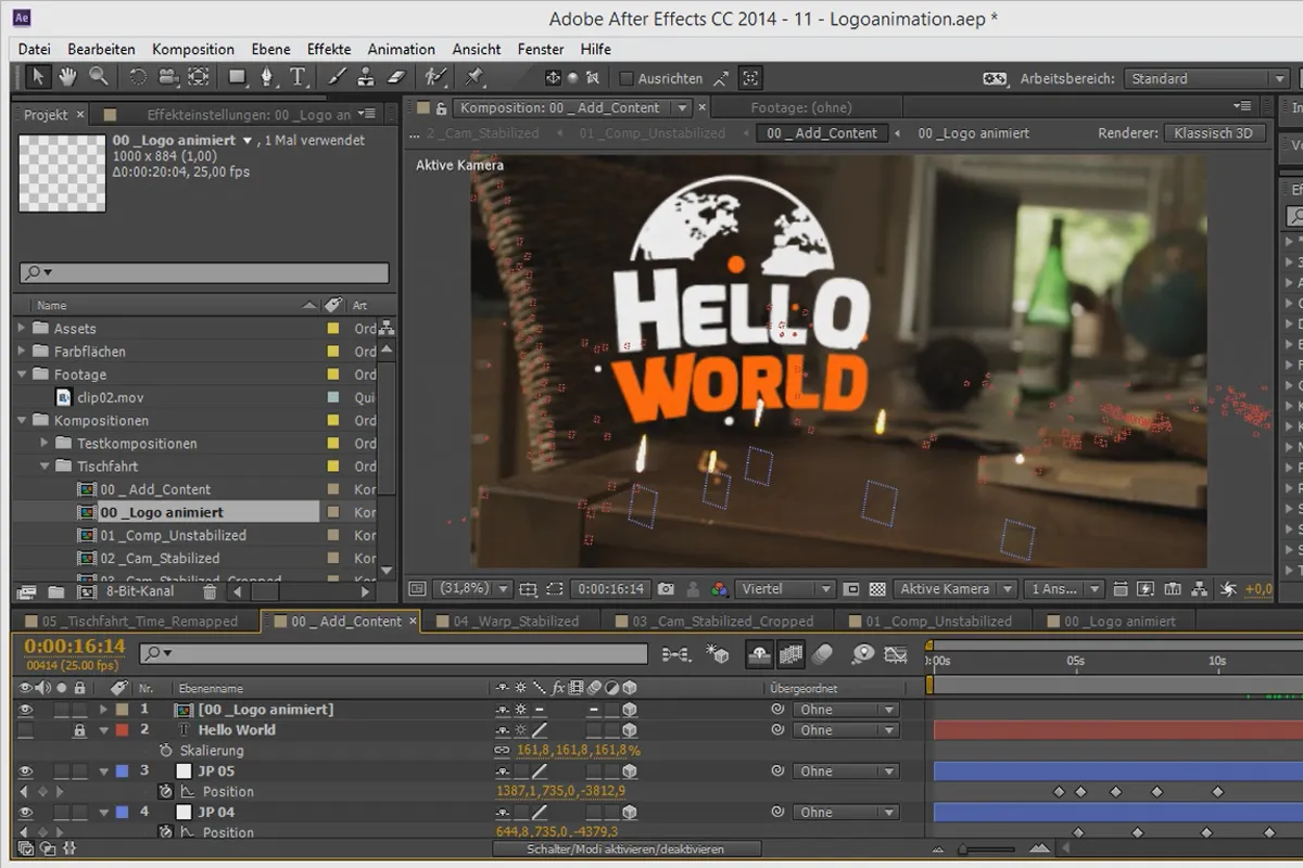 3D-Projekte in After Effects: Logo in die Szene integrieren