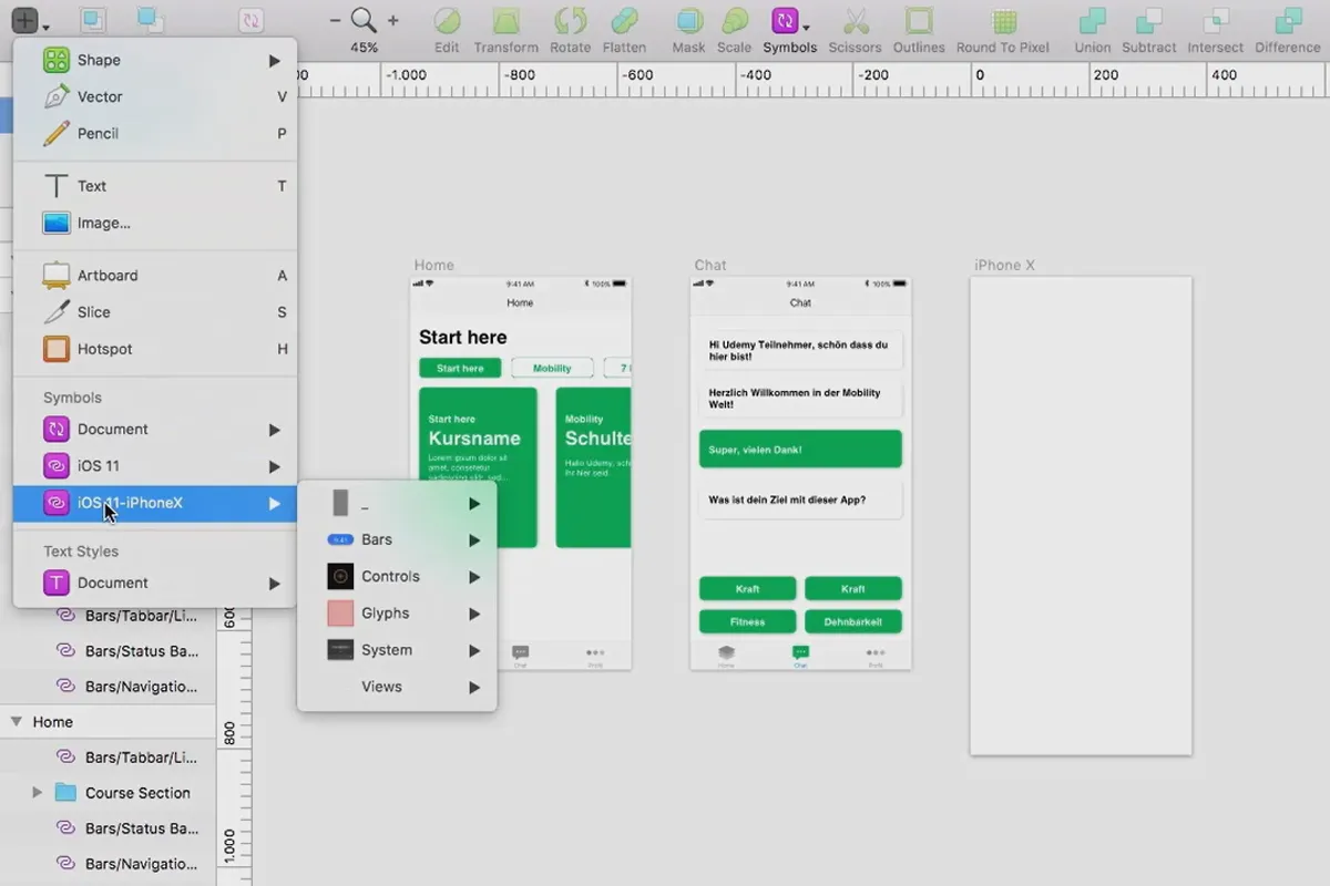 Sketch-Tutorial: 4.5 iPhone X-Design