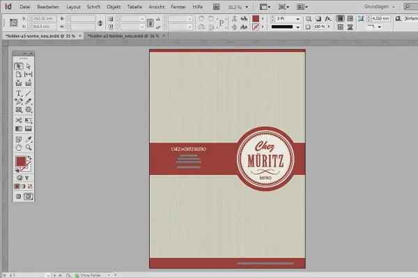 Professionelle Speisekarte in Adobe InDesign gestalten - Teil 1